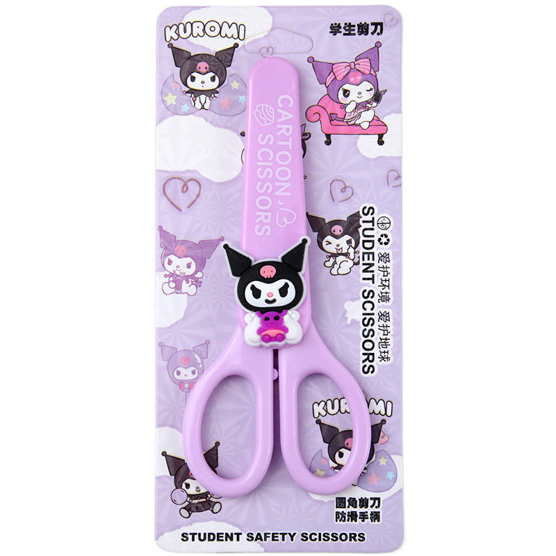 Gunting 卡通儿童剪刀 Kid Scissors 可爱卡通安全剪刀学生手工剪刀库洛米玉桂狗美乐蒂 Cute Safety ...
