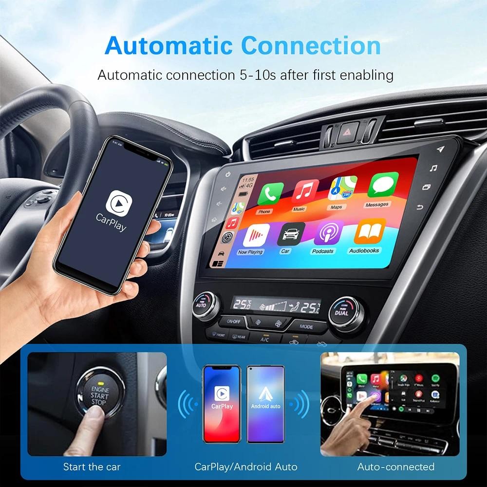 Wireless Carplay Adapter Android Auto 2in 1 Smart Dongle 2025 5G WIFI ...