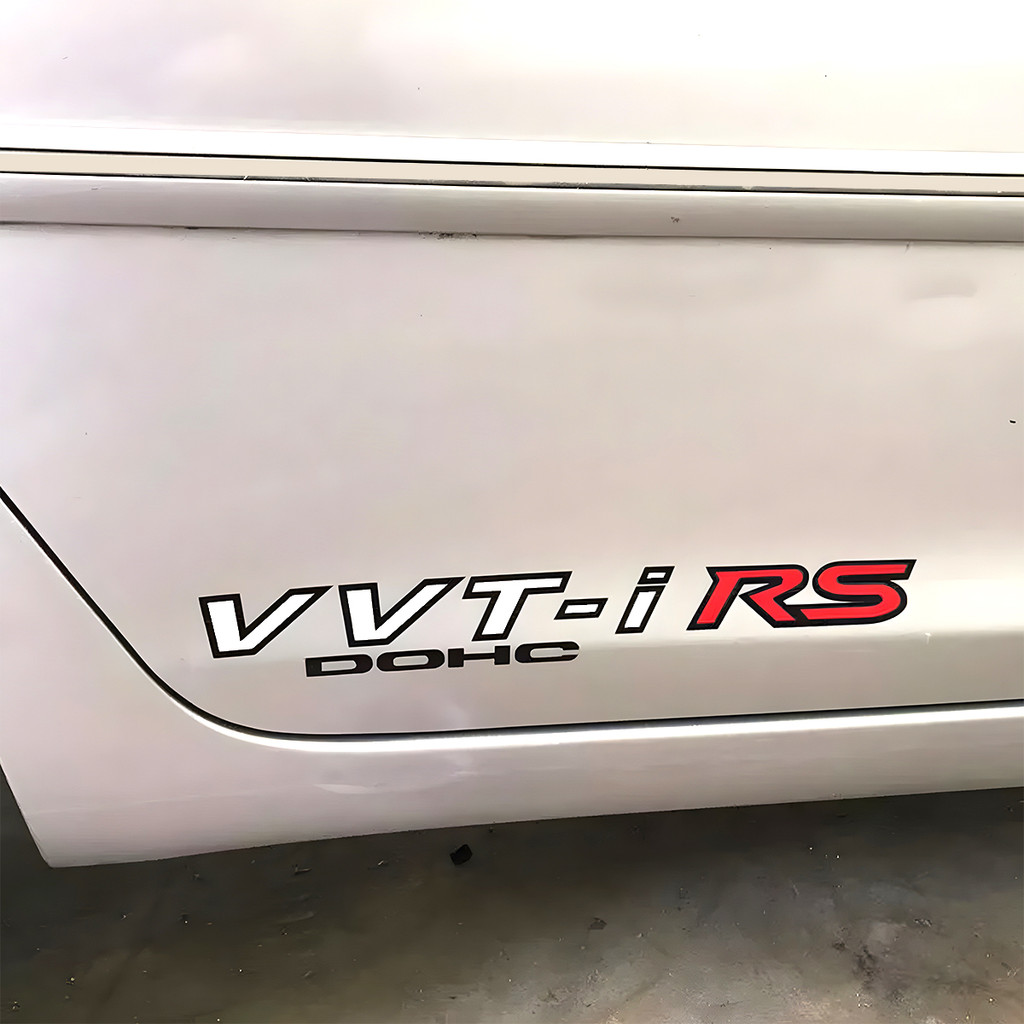 Toyota VVTi RS Emblem Reflective Vinyl Sticker Car Door Decorative ...