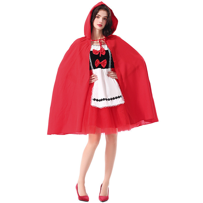 Style Halloween Cosplay Little Red Riding Hood Castle Cloak Princess ...