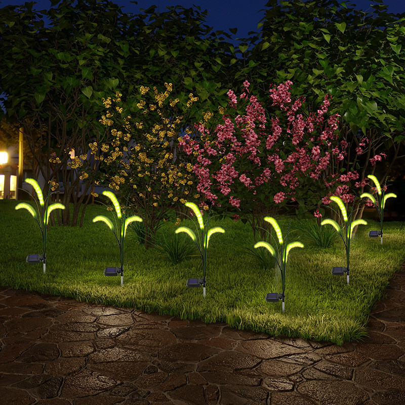 Solar Garden Light Setaria Reed Lamp LED Lights Luminous Simulation ...