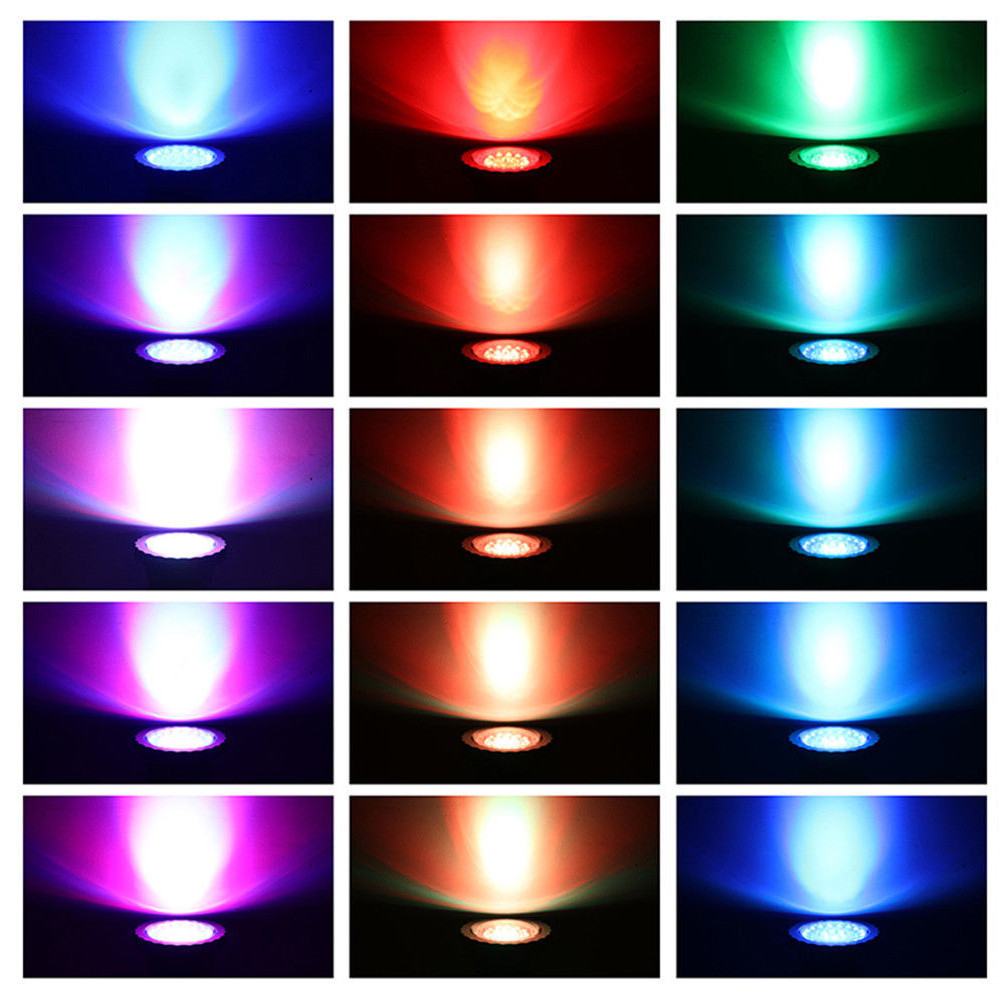 36 LED RGB Submersible Pond Spotlight Remote Control Garden Landscape ...