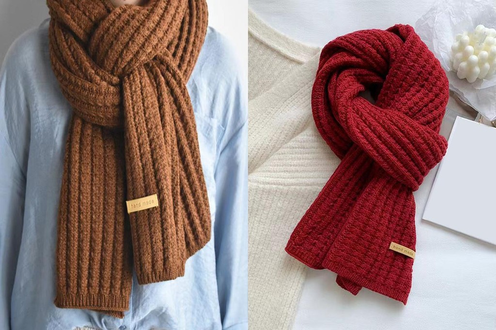 Knitted Scarf Men Women Winter Scarf Cozy Winter Scarf for Men and ...