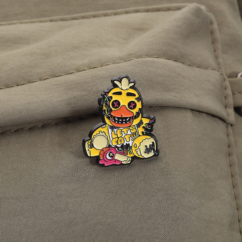 Five Nights At Freddys Figures Enamel Pins Foxy Bonnie Brooches Game ...
