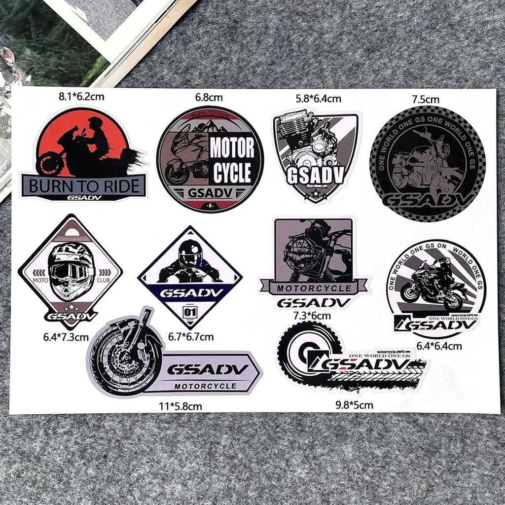 GS ADV Motorcycle Body Windshield Helmet Decal Tail Box Stickers For ...