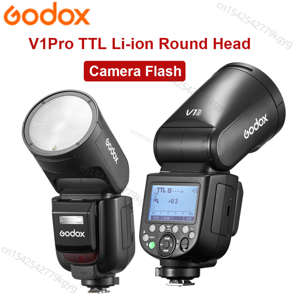 Godox V1Pro V1 Pro TTL Li-ion Round Head Camera Flash Light On Camera ...