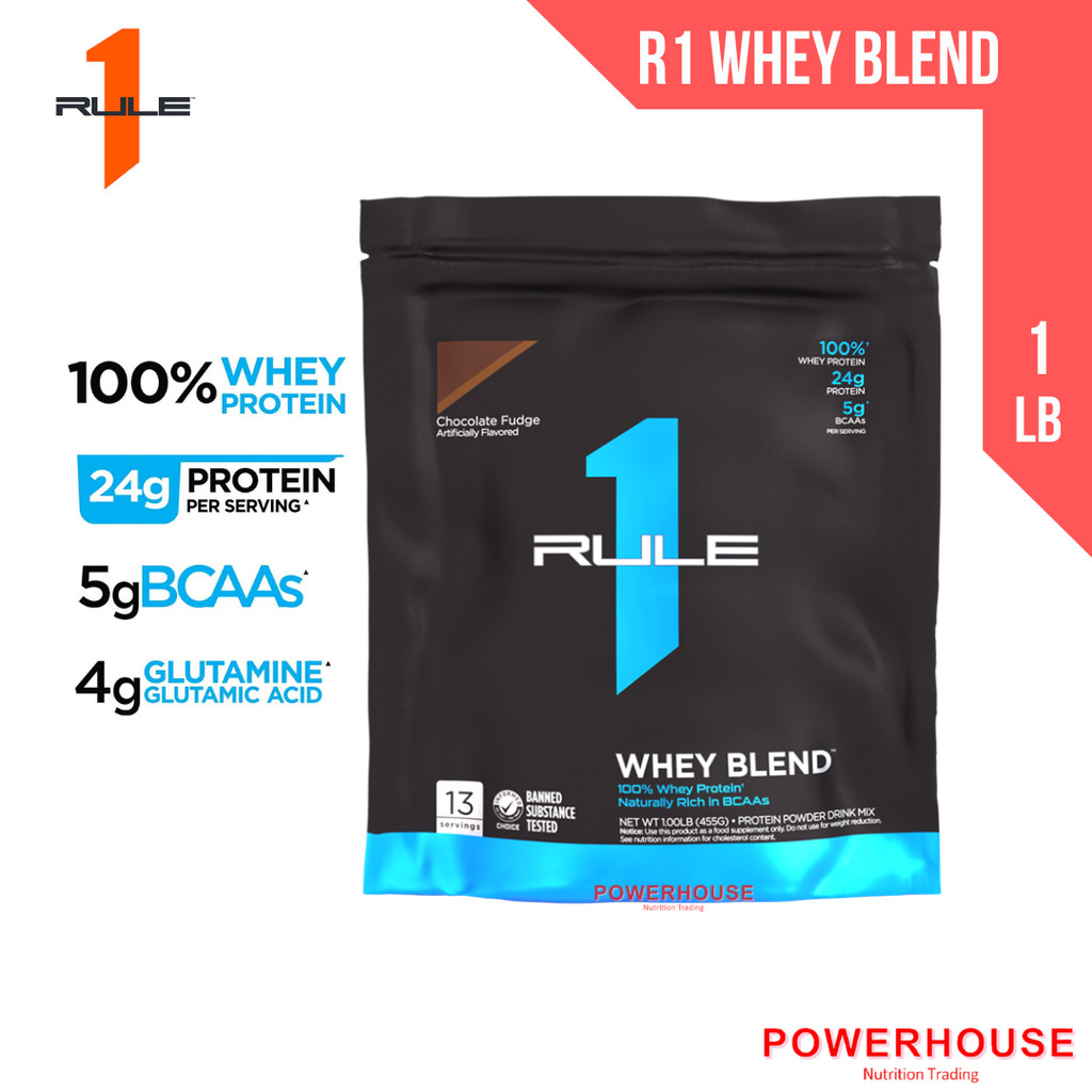 Rule 1 - R1 Whey Protein Blend, 1lb [100% Whey Protein, Isolate, BCAA ...
