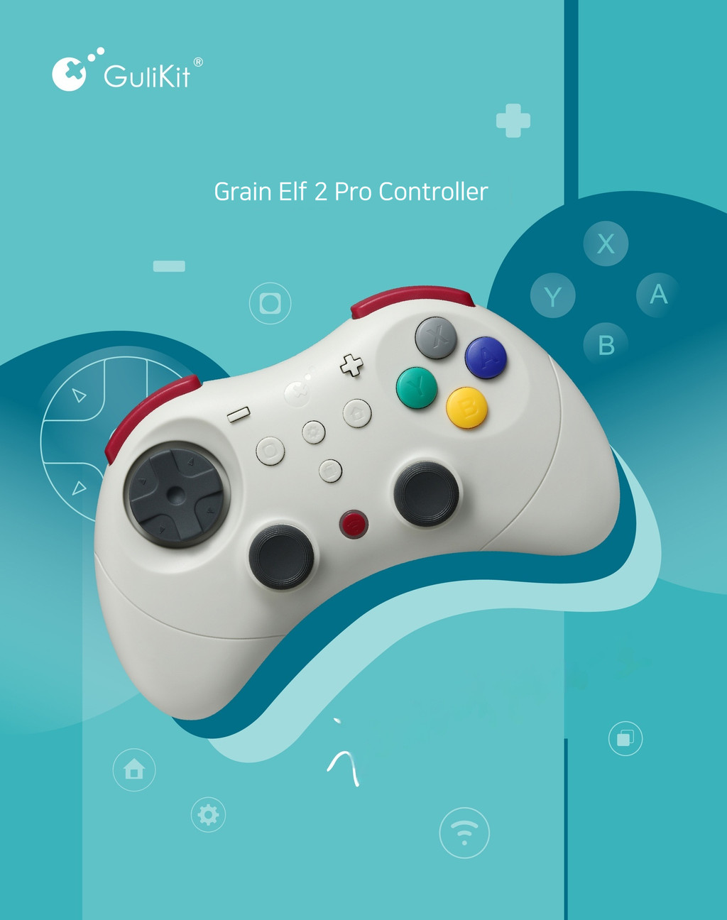 Gulikit Elf 2Pro Controller Wireless Bluetooth Retro Game Controller ...