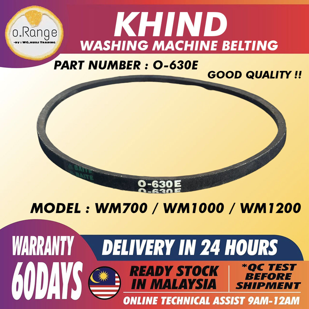 WM700 WM1000 WM1200 O-630E KHIND WASHING MACHINE BELTING / BELT MESIN ...