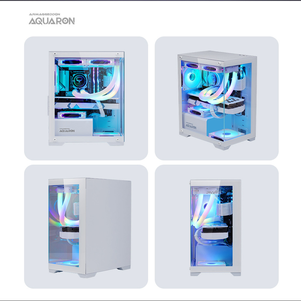 Armaggeddon Aquaron MATX Transparent view Gaming Casing Chassic PC Case ...