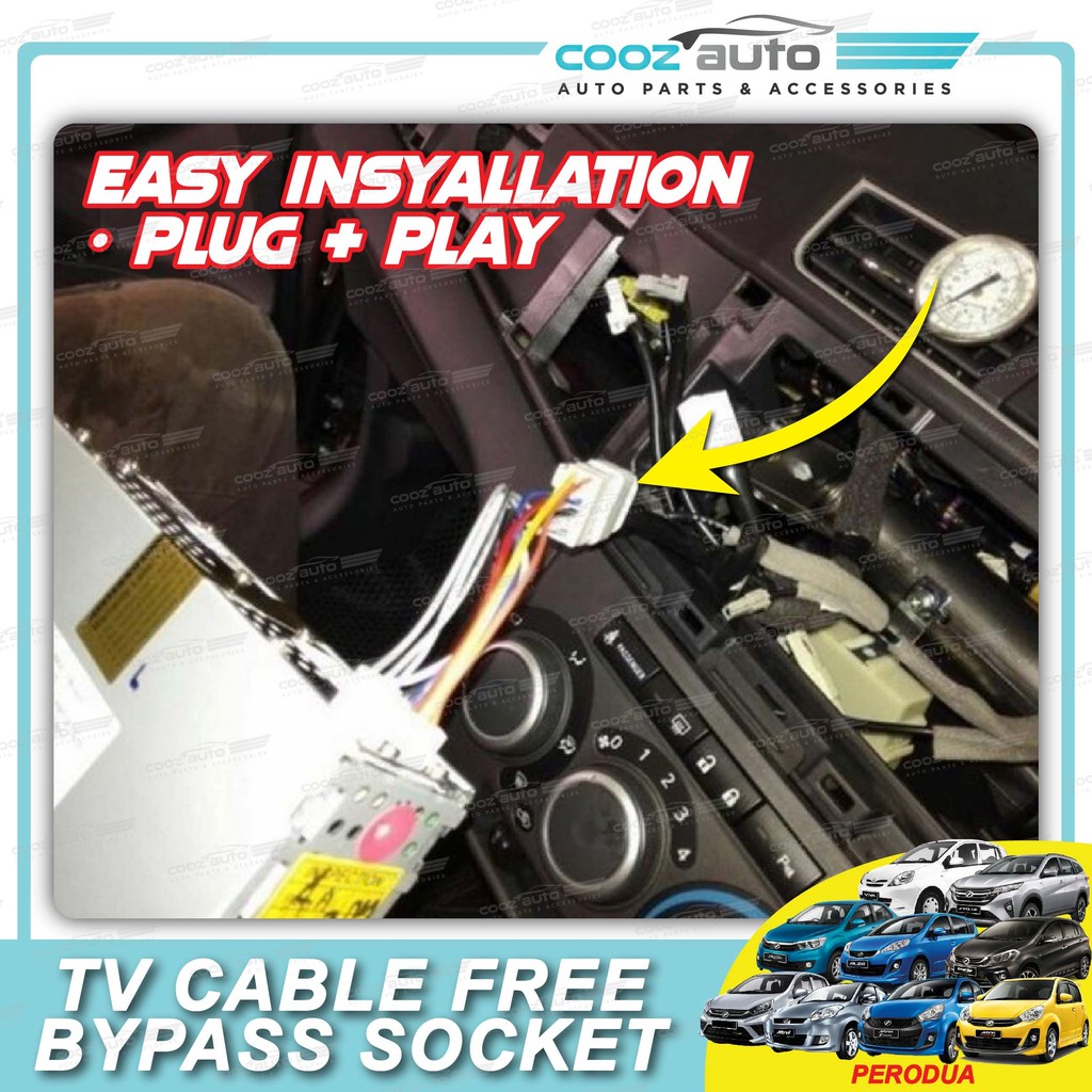 Perodua Aruz Axia Alza Myvi Bezza Ativa Viva Car TV Cable Handbrake ...