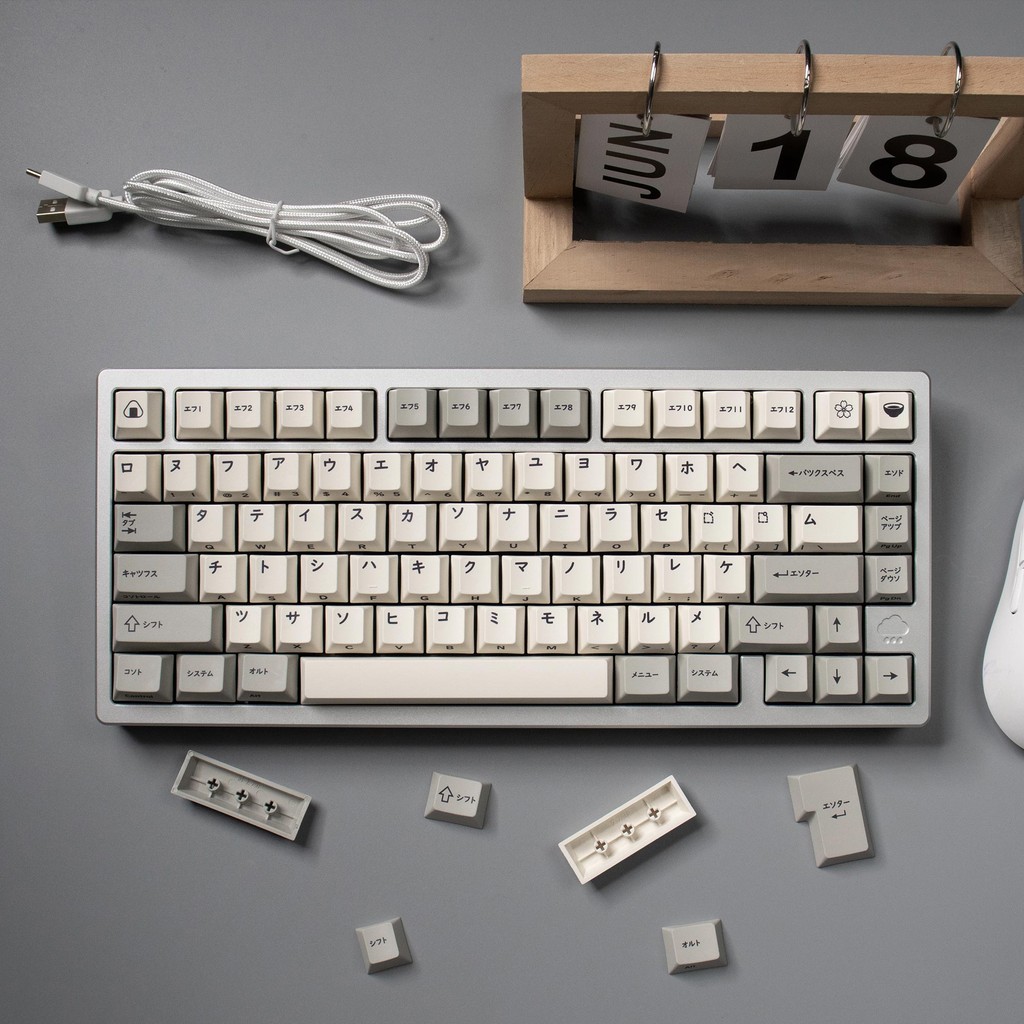 Retro Keycaps Japanese katakana /Thai / Korean/ Russian Top Letter Side ...