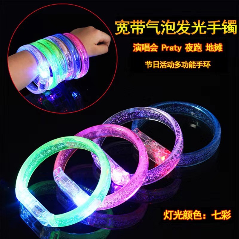 LED Bracelet Light Up Flashing Party Bracelet Random Color Glow In The ...