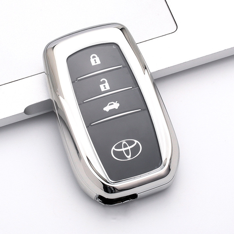 Soft TPU Car Remote Key Case for Toyota Rav4 Crown Hilux Fortuner Camry ...