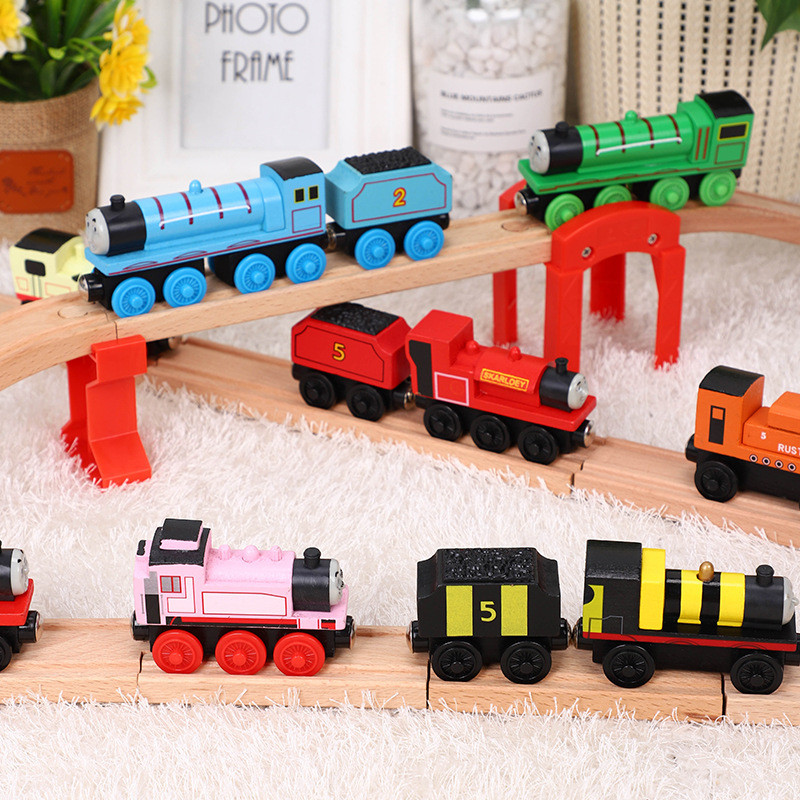 Wooden Vibrant Magnetic Train Set For Kids Promoting Emotional Skills ...