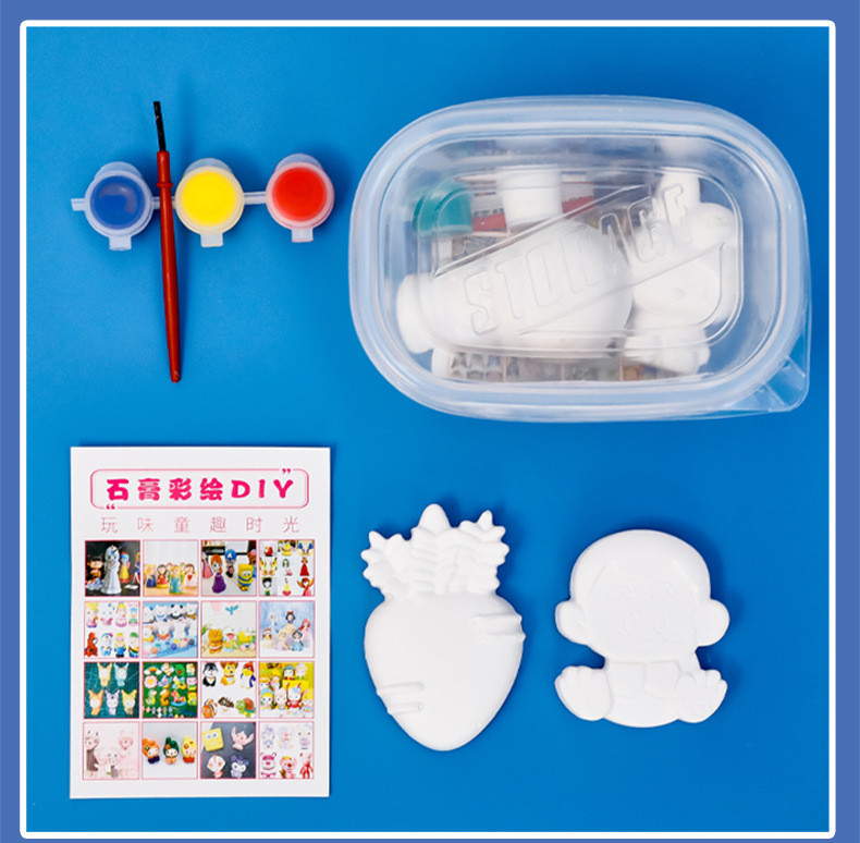DIY Plaster Painting Cartoon Doll Handmade Paint Gypsum Powder Mould ...