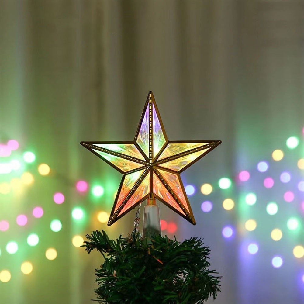 One Home Multi Color LED Tree Star Topper for Christmas Tree Lights ...