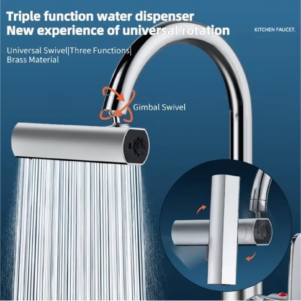 NNS 4 In 1 Waterfall Kitchen Faucet Adapter Kitchen Sink Spray Nozzle
