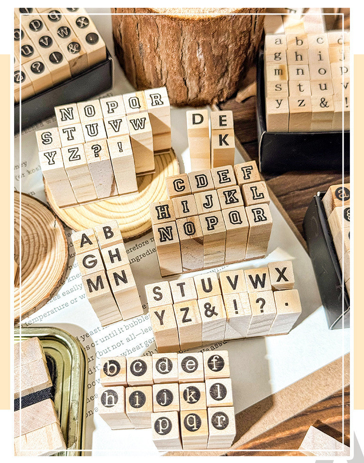 Rubber Stamp Letters Alphabets 30 pcs Alphabet Mini Stamps for Pottery ...