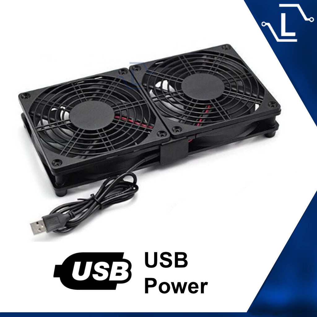 [Luminense] USB Router cooling fan single fan double fan USB fan PC Fan ...