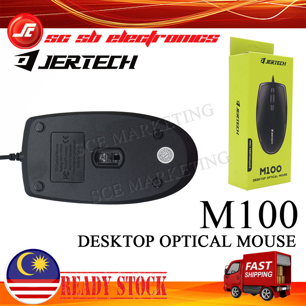 JERTECH M100 DESKTOP BASIC USB OPTICAL MOUSE WITH 1200DPI | Shopee Malaysia