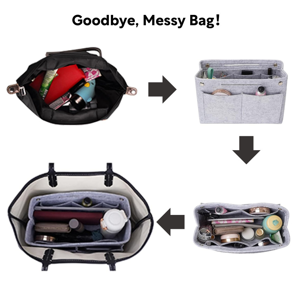 Felt Insert Bag Women Bag Organizer Handbag Inner Pocket Purse ...
