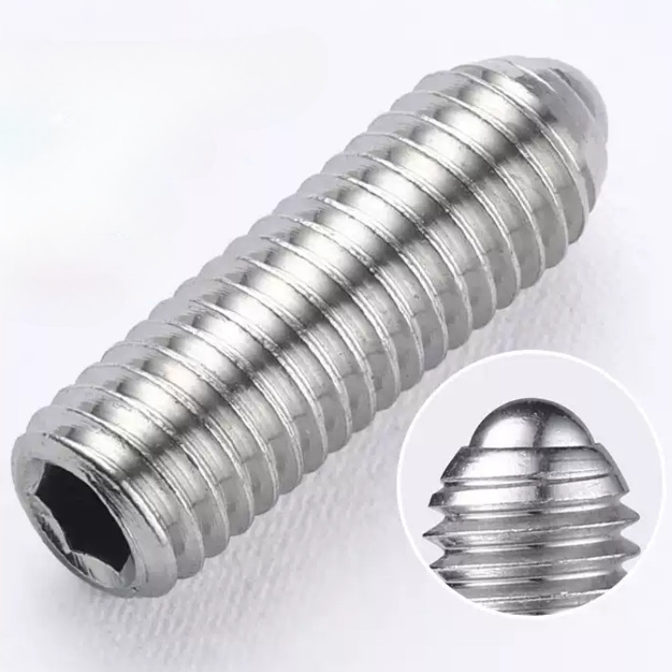 304 stainless steel Hex Socket Allen Spring Ball Plunger Grub Point Set ...