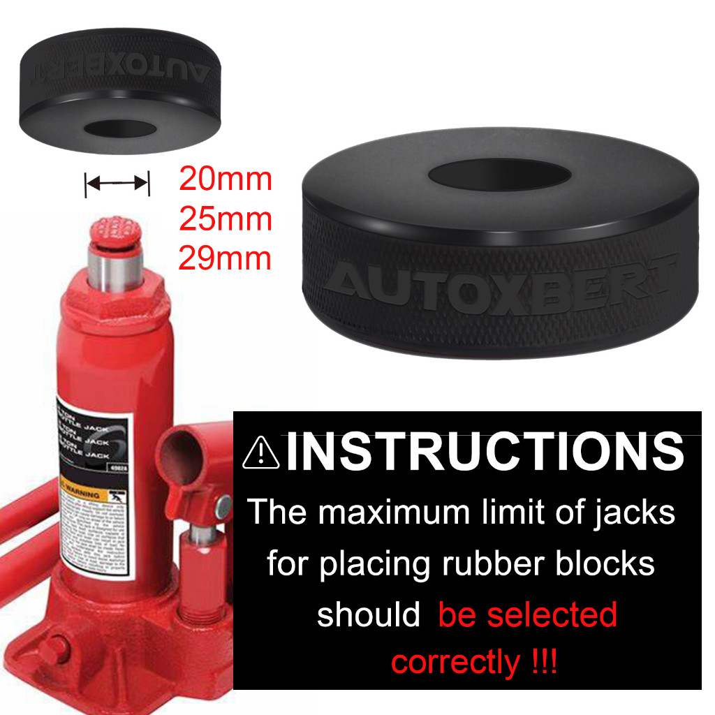 6 Ton Bottle Jack Adapter Pad - Iron Lifting Block For Hydraulic Jacks (1.25 Inch Fit)