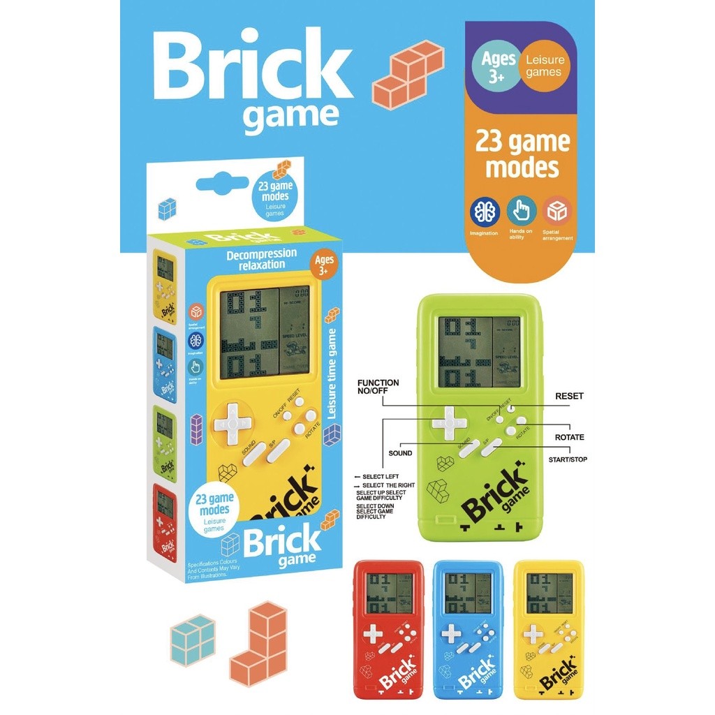 JLT Decompression 90's Classic Hand Held Brick Game Toy(RANDOM COLOR ...