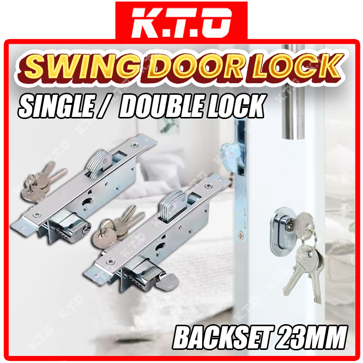 Narrow Profile Aluminum Frame Swing Door Lock With Single / Double ...
