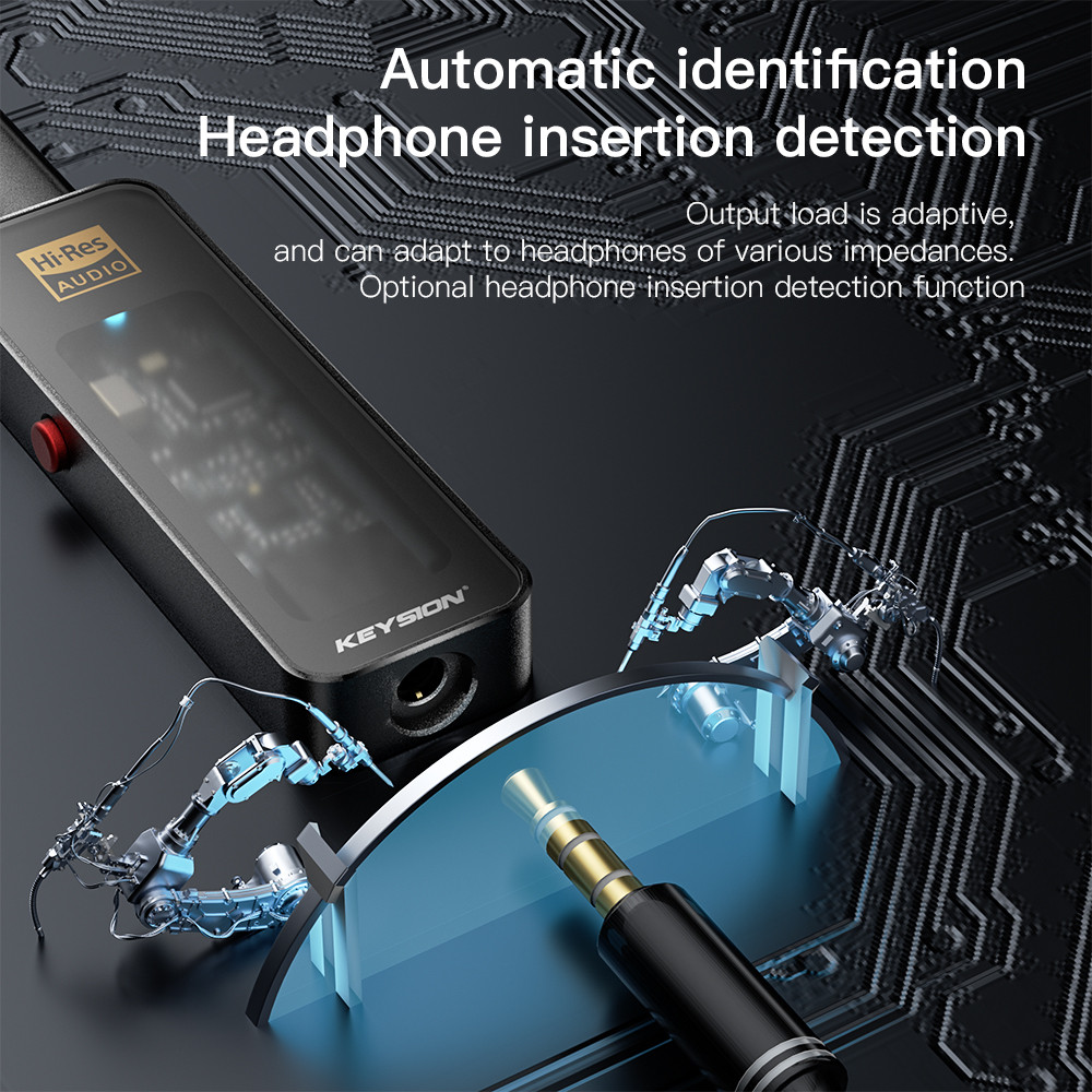 KEYSION CS43198 USB DAC Audio HiFi Decoder 384KHz DSD256 Type-C to 3 ...