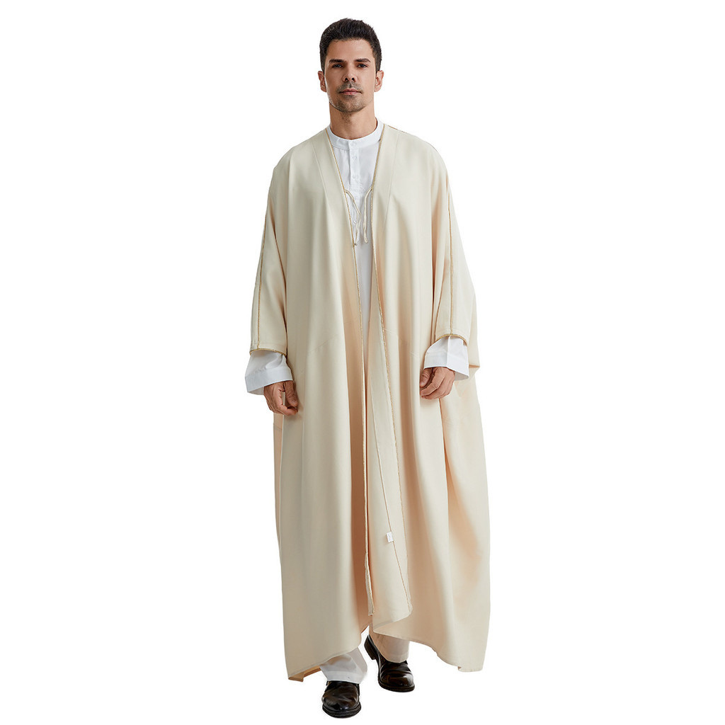 Muslim Solid Color In Stock Men'S Thobe Thawb Caftan Long Robe Arab ...