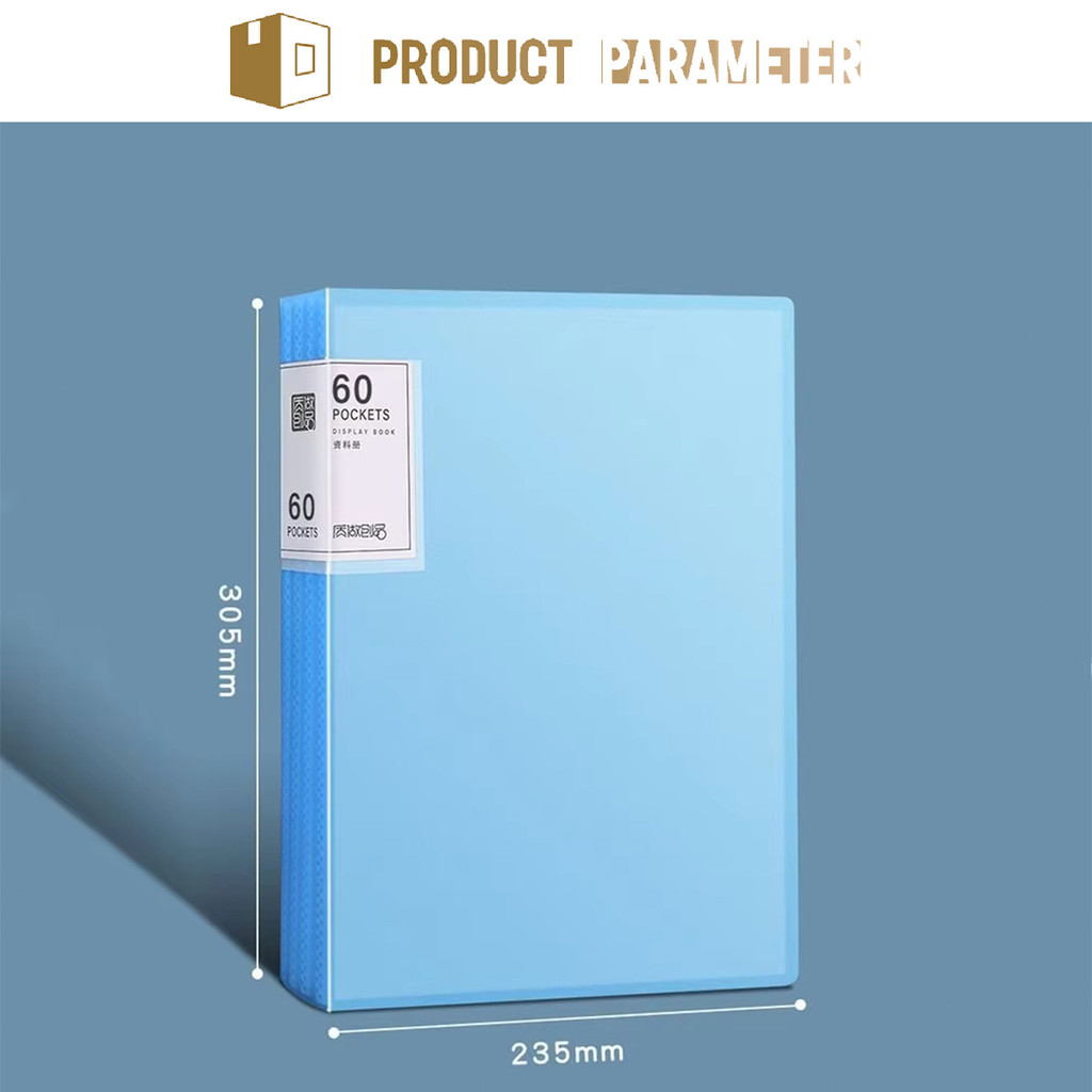Transparent insert A4 clear book folder 60 Pages Multi-layer file ...