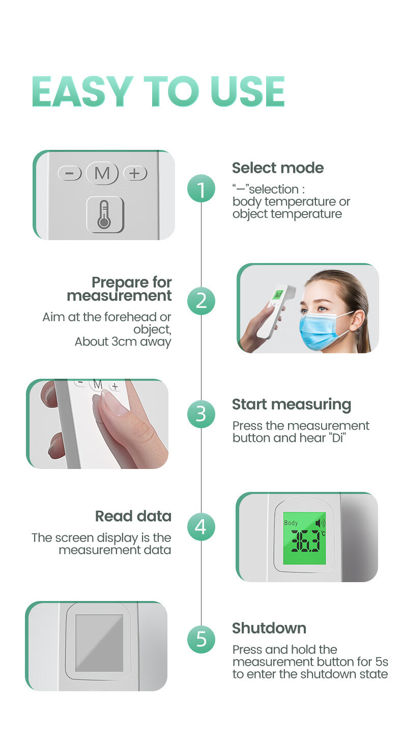 High Accuracy termometer digital Baby Adult Infrared SOP Handheld ...
