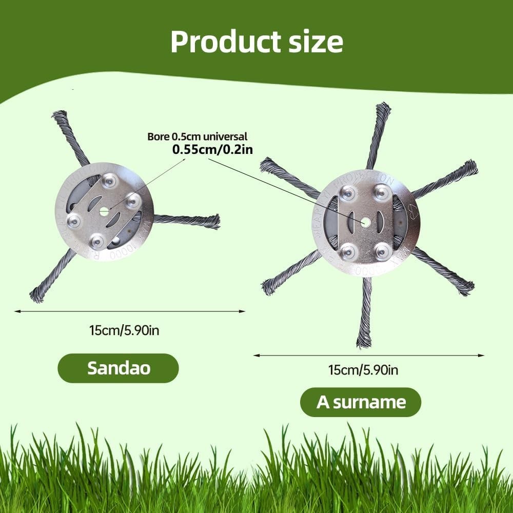 1/2 PC Garden Weeding Brush Universal Weed Brush Cutter Head Grass ...