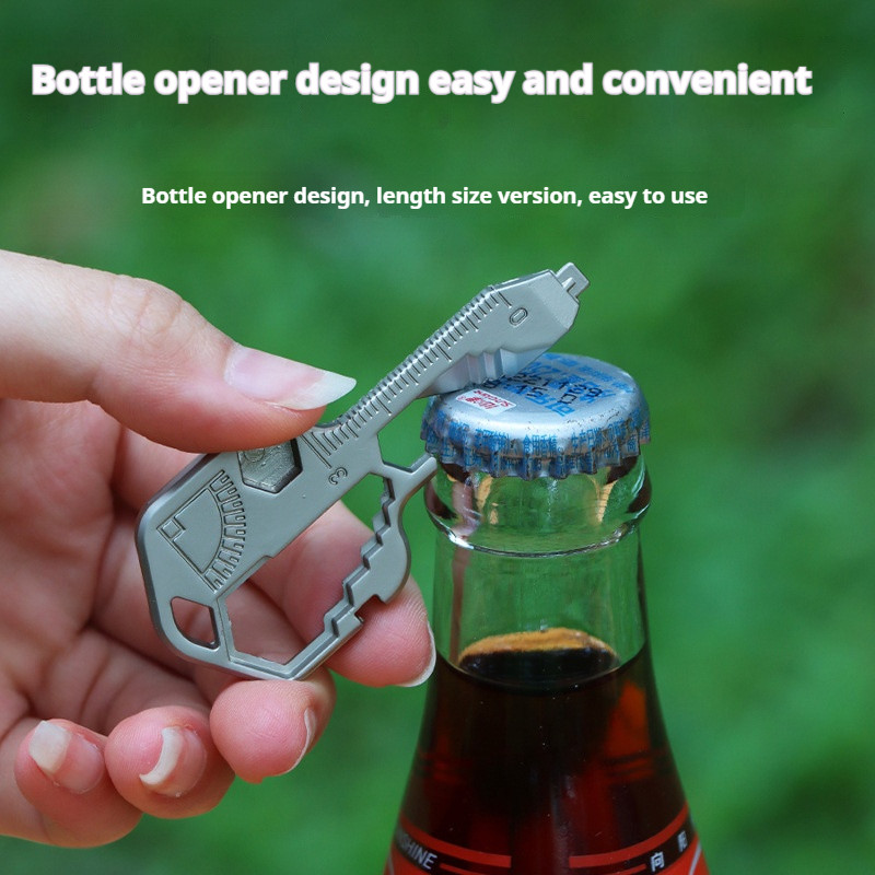 24 In 1 Multitool Key Rings Stainless Steel Multitool Keychain Bottle ...