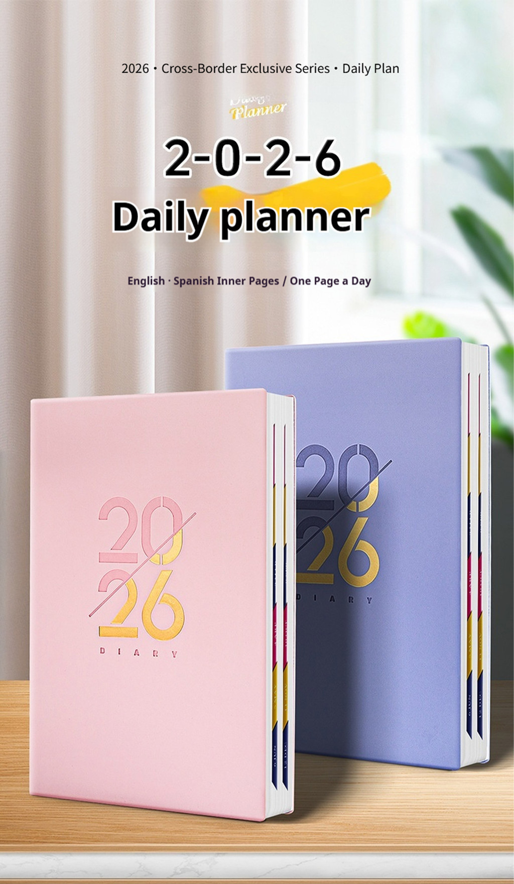 2026 Yearly Planner A5 English Schedule Daily Plan Notebook 70GSM