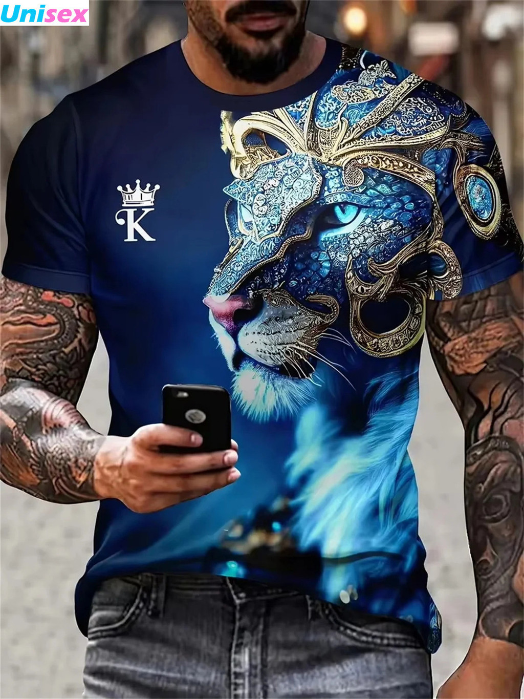 Lion Print - Unisex Regular Fit Tshirt