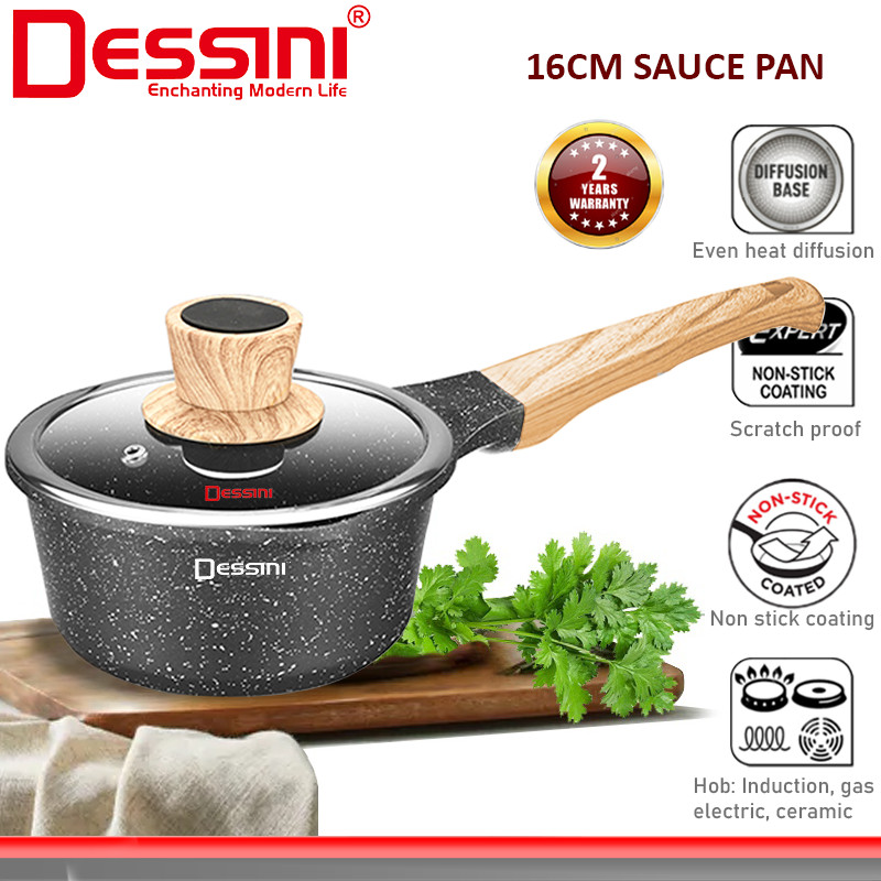 DESSINI ITALY CRMP-16 16CM Sauce Pan Die Cast Aluminium Non Stick ...