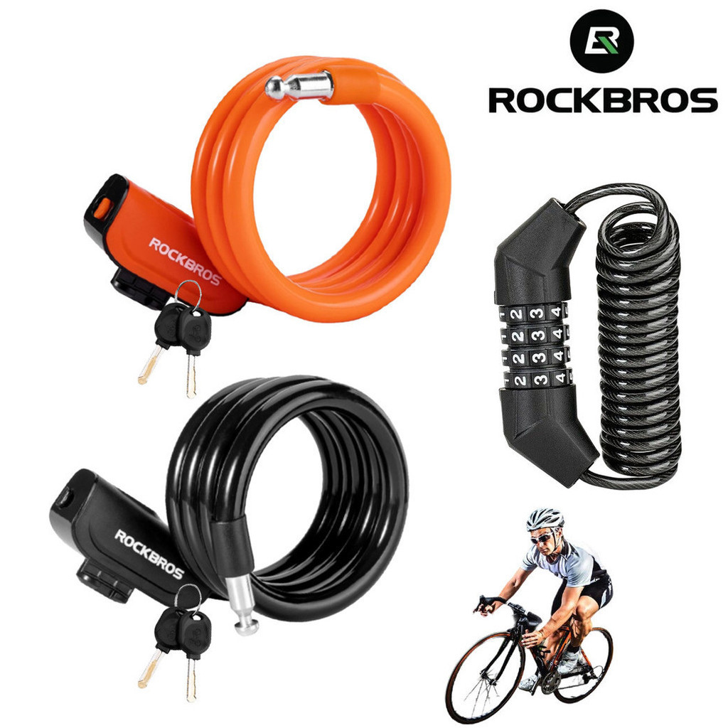 (ANTI-RUST) EW RockBros Bicycle Lock Passcode Lock Key Lock Anti Rust ...