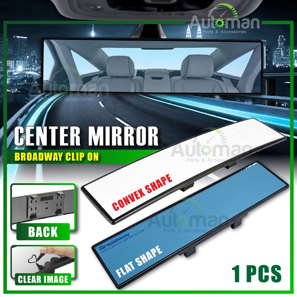 Car Center Mirror Interior Rearview Mirrors Universal Clip On Mount ...
