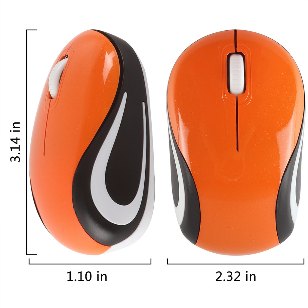 2.4G Mini Wireless Mouse with USB Receiver Office Ultra Thin Slim ...