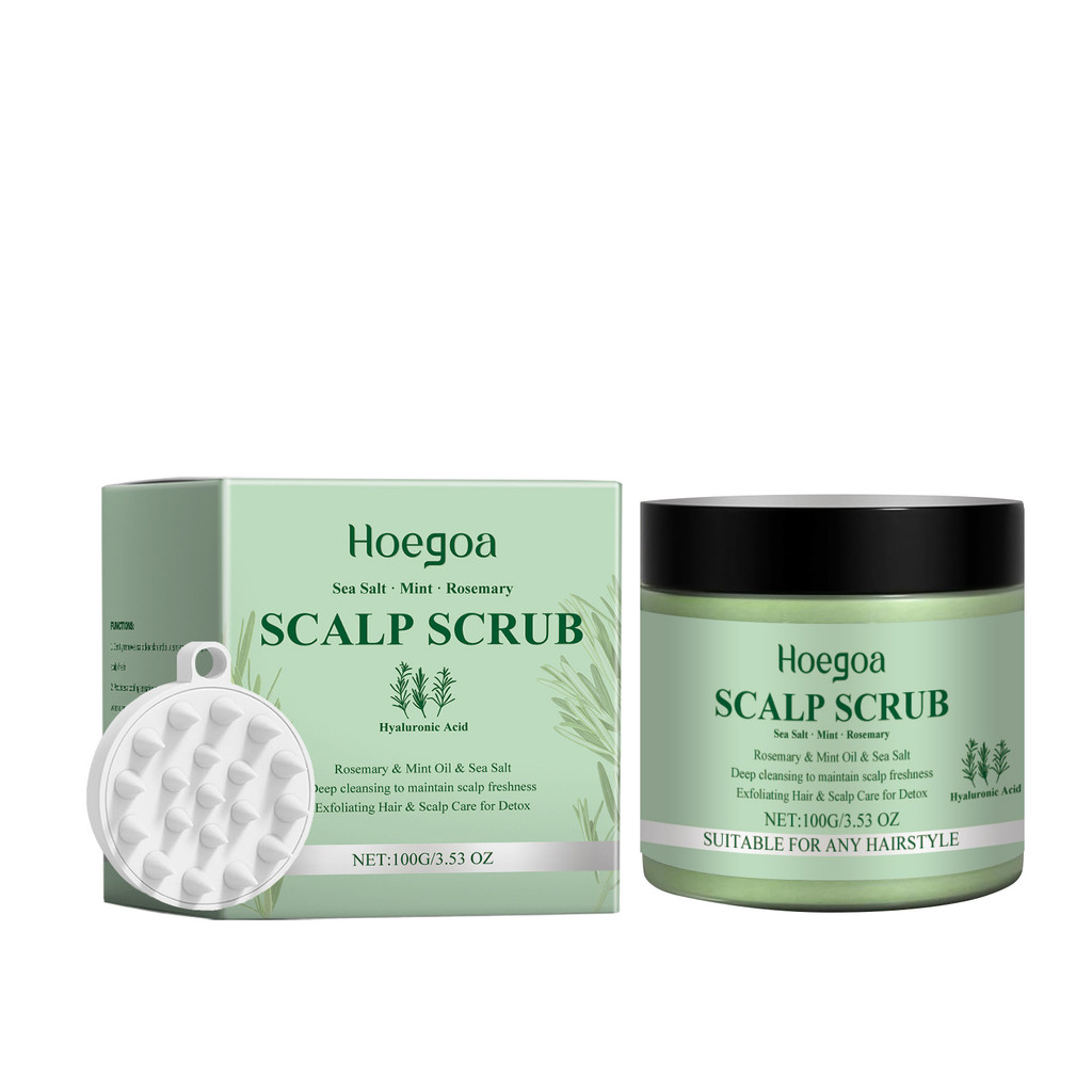 100g HOEGOA Rosemary Scalp Scrub Gentle Cleansing Moisturising Cooling