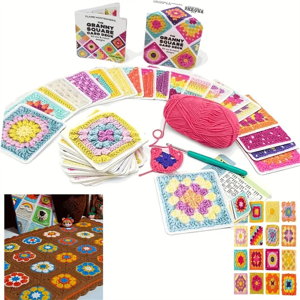 1 Set 50pcs Square Knitting Pattern Cards Set - Beginner DIY Crochet ...
