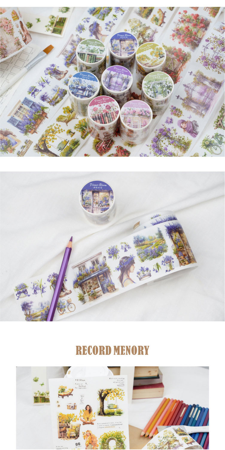 Journamm 55mm*2m Washi paper Tape Plant girl Decor Sticker Scrapbooking ...