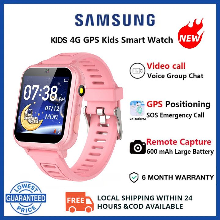 Samsung Smart watch for kids 4G SIM card network video call location Boy Girl gift Kids smart watch Shopee Malaysia