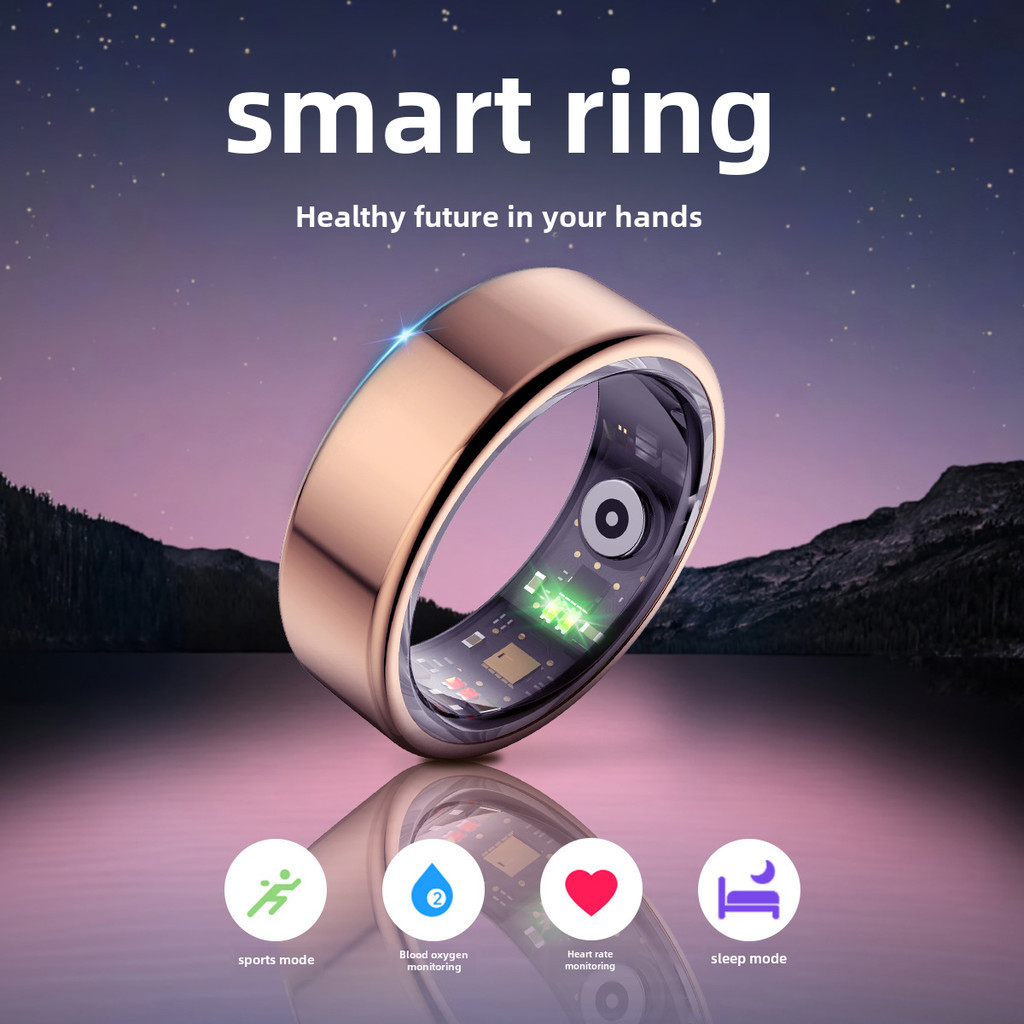 New Smart Ring R06 Blood Oxygen Ring Waterproof Record Number of Steps ...