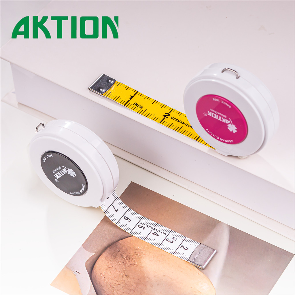AKTION 1.5m/2m/3m Retractable Double-Sided Tape Measure - One-Click ...