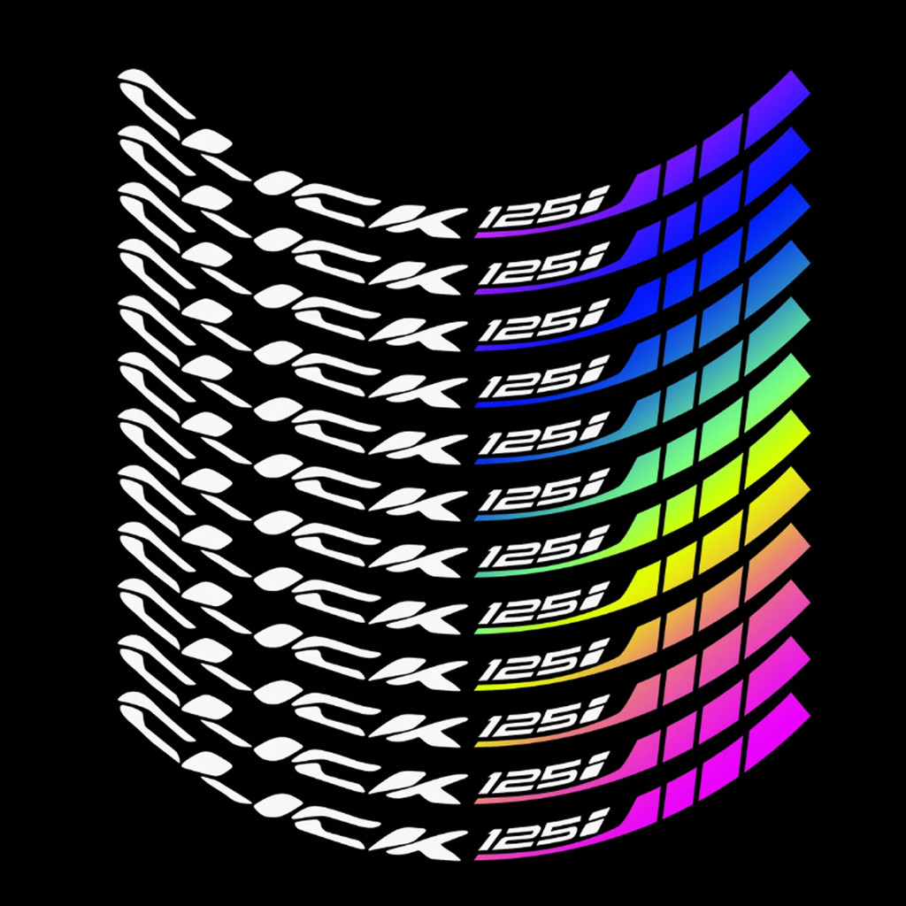 Honda Click 125i Motorcycle Wheel Sticker Reflector Motorcross Hub Rim ...