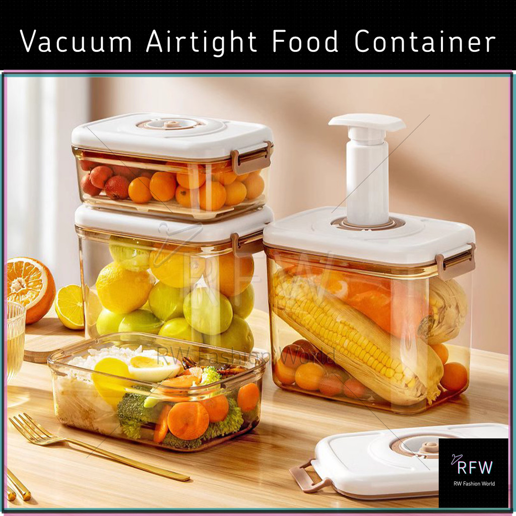 Vacuum Airtight Food Container Vakum Bekas Makanan Kedap Udara | Shopee ...